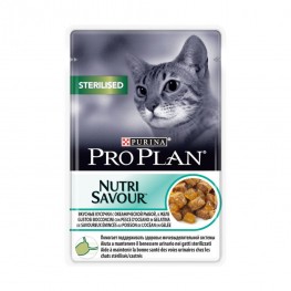 ПРО ПЛАН Влажный корм Purina Pro Plan для стерилизованных кошек и кастрированных котов, океаническая рыба в желе, пауч, 85 г